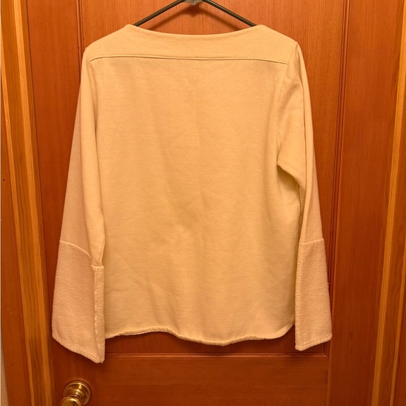 Hand Painted Sherpa Bell Sleeved Pullover Sweatshirt - Picture 2 of 7